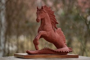 Keramikskulpturen aus der Schweiz - Pferdeskulptur